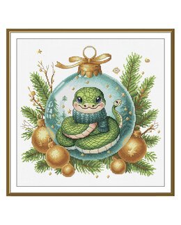 Broderipakke Bilde Slange i glasskule - Nova Sloboda