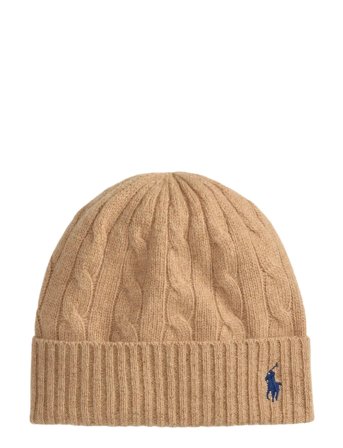 Polo Ralph Lauren Cable-Knit Wool-Cashmere Beanie - Beige - ONE SIZE