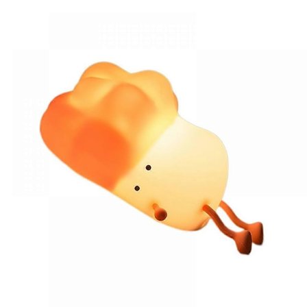 LED Nattlampe i Silikon som Ligger Flatt, 3 Nivåer Dimbar Nattlampe for Barnerom, Søte Lamper Silikon Squishy Lys Opp, Oppladbar Nattbordslampe for 