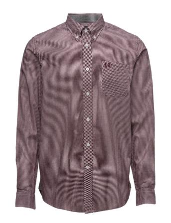 Classic Gingham Shirt Skjorte Business Brun Fred Perry