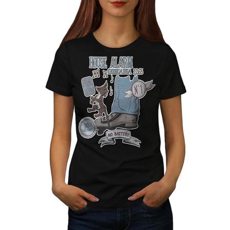 House Alarm Cool Fantasy Women Blackt-shirt S