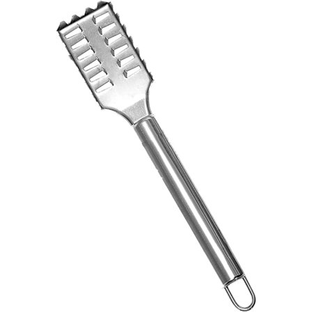 1 stk. Stål Rundt Rør Håndtak Fisk Skaler Fisk Skaler Kreativ