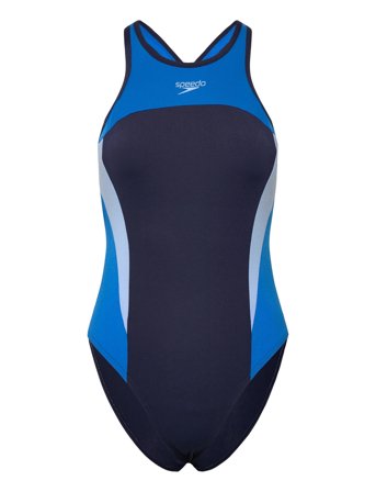 Speedo | Womens High Neck Splice Cross Back Swimsuit | 46