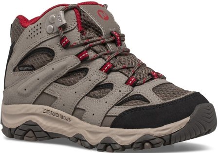 Merrell Junior Moab 3 Mid Waterproof Boulder/Red