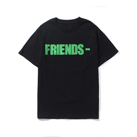 2023 en's T-shirt Fashion Friends Letter Big V Print Cotton Hip-hop Summer T-shirt, -