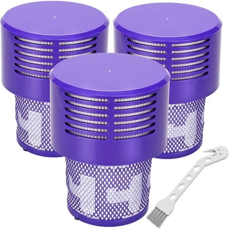 Reservedele V10-filtre til Dyson V10 Cyclone-serien, V10 Absolute, V10 Animal, V10 Total Clean, Sv12, erstatningsdel nr. 969082-01, 3-pak filtre og