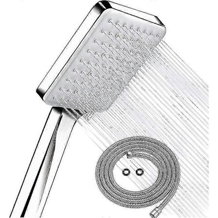 Brusehoved, Brusehoved til badeværelse, Vandbesparende brusehoved med 1,5 m Tubya