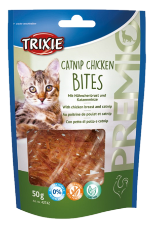 Trixie - Premio Catnip kyllingbiter 50 g - Katt - Kattegodteri & kattegress - Belønningsgodbiter katt - ZOO.no