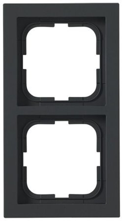 ABB Impressivo 1722F85-885 Peitelevy mattamusta, 85 mm 2-paikkainen, Kytkimet & pistorasiat