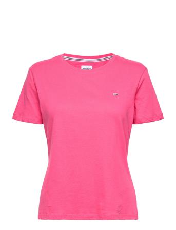 Tjw Soft Jersey Tee T-shirts & Tops Short-sleeved Rosa Tommy Jeans