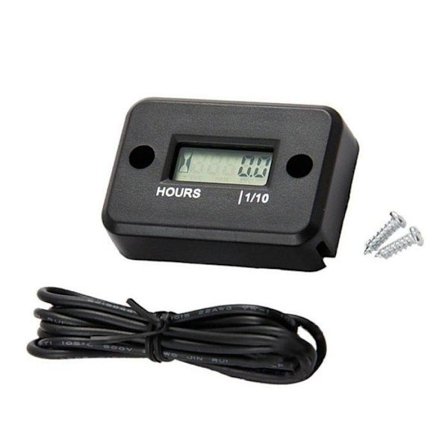 Vanntett LCD-skjerm Digital Time Teller Måler Timer for Quad Motorsykkel Snøscooter Motocross Pit Bike Gressklipper