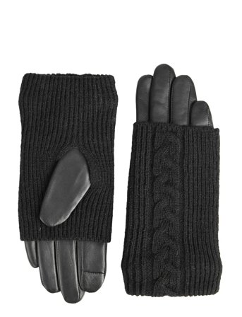 Markberg Hellymbg Glove, Cable Knit - Black - 7.5