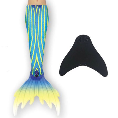 Havfruehale for jenter med monofinne, mørkeblå 140, mørkeblå 140