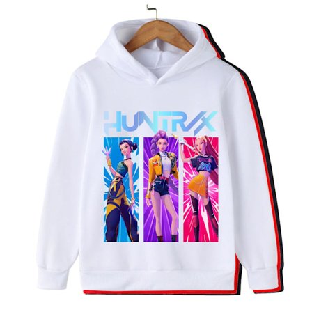 2025 Kpop Demon Hunter Saja -huppari - rento collegepaita pojille ja tytöille, pitkähihaiset katuvaatteet