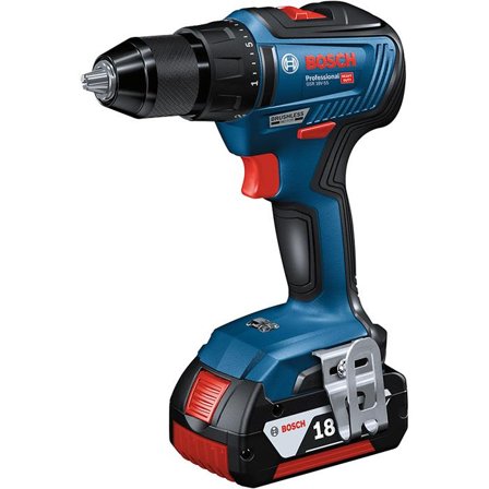 Bosch GSR 18V-55 Borskrutrekker med veske, 4,0 Ah batterier og lader, Maskiner