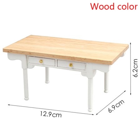 1:12 Dockhusbord ivbord Datorbord Matbord Fu Wood color