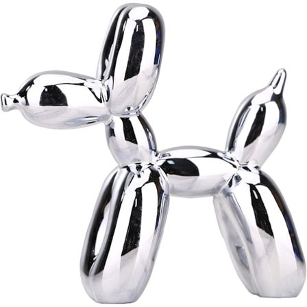 Ilmapallokoira-patsas, ilmapallokoirakoriste, kodin sisustus, moderni taide, hipsteripatsas, hauska kodin sisustus, huoneen estetiikka, 