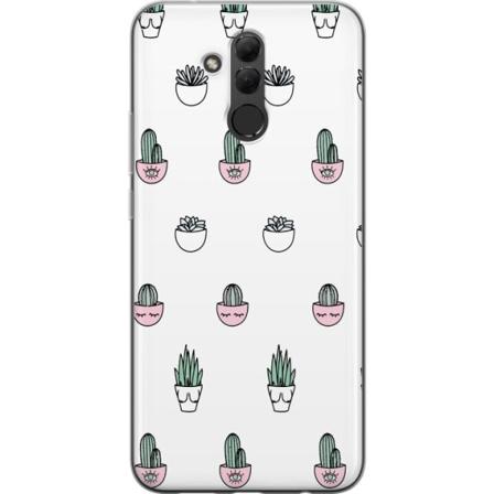 Huawei Mate 20 lite Gjennomsiktig deksel Kaktus Mönster