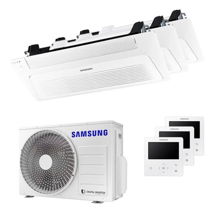 Condizionatore Samsung Cassetta WindFree 1 Via trial split 9000+9000+12000 BTU inverter A++ unità esterna 5,2 kW