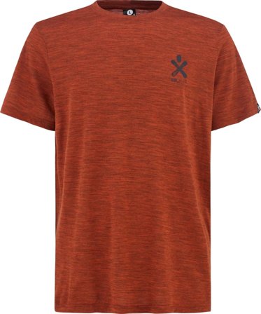 Bula Men's Pacific Solid Merino Wool Tee Men short-sleeved sweaters Orange L