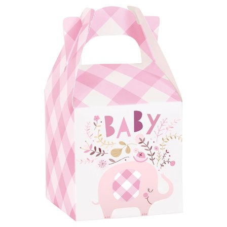 Babyshower Presentaskar Elefant Rosa