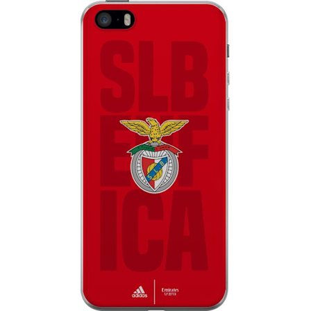 Yhteensopiva Puhelinkuori Apple iPhone 5s SL Benfica logo, jossa kotka ja punainen tausta sekä iso teksti SLB