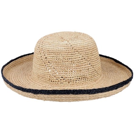 Seeberger - Beige straw Hat - Raffia Bolero Crochet And Braid Mix Linen Straw Hat @ Hatstore