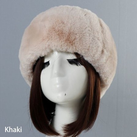 Faux Fur Pannband Rysk Cap Tom Topp KHAKI - stock