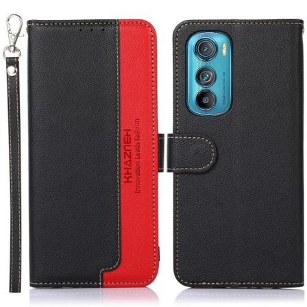 KHAZNEH puhelimen kansi Motorola Edge 30 5G - musta/punainen Black