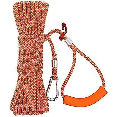 Tyk Tøjline Til Have, Udendørs, Nem At Spænde Orange 5m