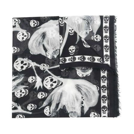 Alexander Mcqueen - Sjalar - Svart - Dam - Storlek: One Size, Dam, Storlek: ONE SIZE