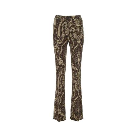 Etro, Wide Trousers Bruin, Dames, Maat:S