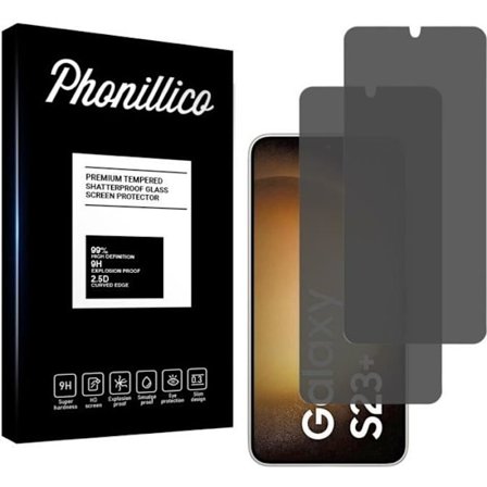 Skyddande film - Phonillico - Samsung Galaxy S23 PLUS - Pack om 2 - Mot spionage - Repellerande mot repor