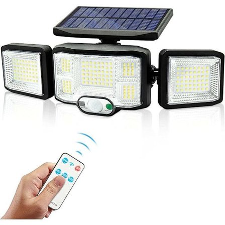 Ulkoseinän aurinkovalaisin Led-lamppu 3 päätä 192 Led-liiketunnistin S