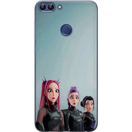 Yhteensopiva Puhelinkuori Huawei Huawei P smart Kolme animoitua naista, joilla on värikäs tukka futuristisessa tyylissä ja yllättyneet ilmeet