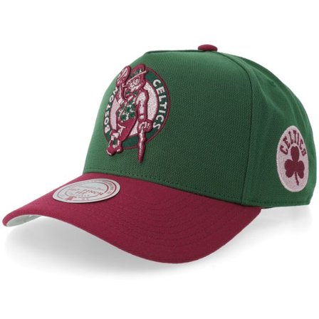 Mitchell & Ness - NBA Grön adjustable Keps - Boston Celtics Hwc Rose Gold Pro Green/Burgundy A-frame Adjustable @ Hatstore