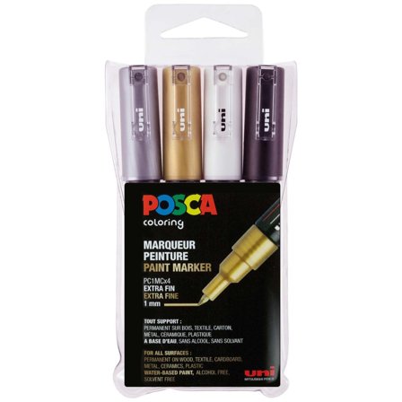 Posca PC-1MC Metallic 4-setti