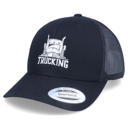 Iconic - Svart trucker Keps - Trucking Retro Black Trucker @ Hatstore