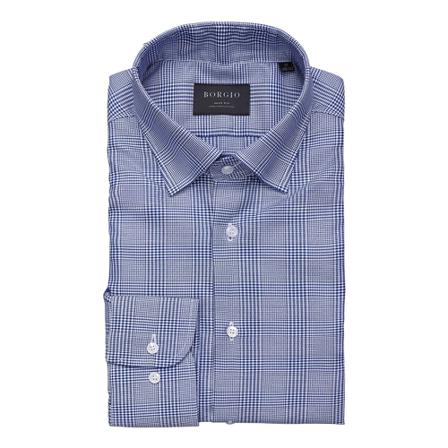 Borgio, Koszula matera długi rękaw slim fit 00255 Niebieski, Mężczyzna, Rozmiar: L