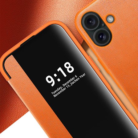 iPhone 16 Fodral - Elegant Design med Smart Fönster!