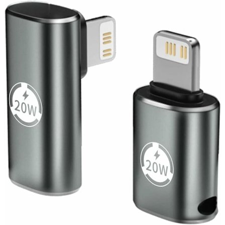 USB-C til Light-ning-adapter, støtter 20W PD, hurtigladefunksjon