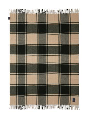 Checked Recycled Wool Throw Home Textiles Cushions & Blankets Blankets & Throws Multi/mønstret Lexington Home