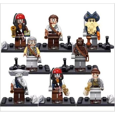 8 stk./sæt Pirates Of The Caribbean Actionfigurer Byggeklodser Legetøj Børnefødselsdagsgave Dekoration Hz2013