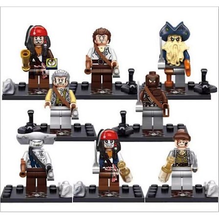 8 kpl/setti Pirates of the Caribbean Actionfiguurit Lego-palikoista Leikkikalut Lapsille Syntymäpäivälahja Koristelu Hz2013[HK]