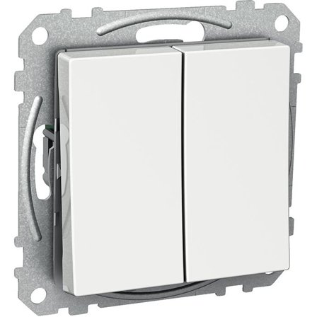 Schneider Electric Exxact WDE002117 Strömbrytare fyrkantig vippa, med klor, vit Kron, Strömbrytare & vägguttag