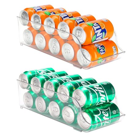 2 st burkförvaring i kylskåp, burkdispenser, burkhållare, ölburkhållare, dryckeshållare