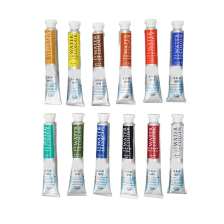 Vandfarve Maling 12 Farver 9ml Tube Lyse Vibrerende Flot Transparens Akvarel Maling Sæt til Kunstner Maleri