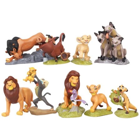 Leijonakuningas 9 kpl Toimintahahmosetti - Simba, Nala, Timon PVC-mallit - Klassiset lelut