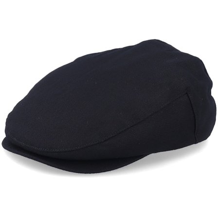Brixton - Schwarz flatcap Cap - Hooligan Black Snap Cap @ Hatstore