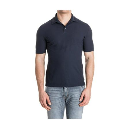 Zanone, Knit Polo Blauw, Heren, Maat:M
